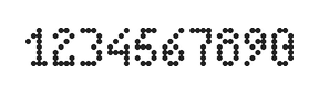 4×7数字点阵字体 ddN47AA1878