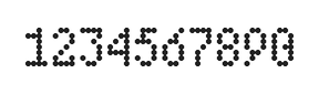 4×7数字点阵字体 ddN47AA1880
