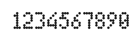 4×7数字点阵字体 ddN47AA1881