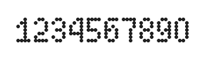 4×7数字点阵字体 ddN47AA1883