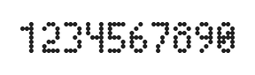 4×7数字点阵字体 ddN47AA1885