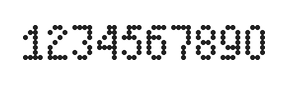 4×7数字点阵字体 ddN47AA1889