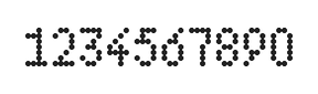 4×7数字点阵字体 ddN47AA1891