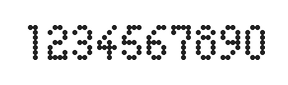 4×7数字点阵字体 ddN47AA1893