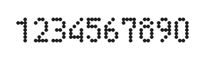 4×7数字点阵字体 ddN47AA1894
