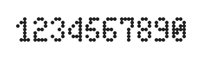 4×7数字点阵字体 ddN47AA1895