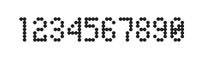 4×7数字点阵字体 ddN47AA1897