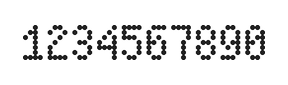 4×7数字点阵字体 ddN47AA1900