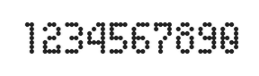 4×7数字点阵字体 ddN47AA1903