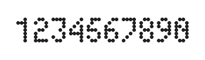 4×7数字点阵字体 ddN47AA1904