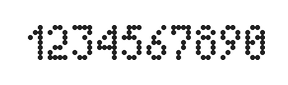 4×7数字点阵字体 ddN47AA1905