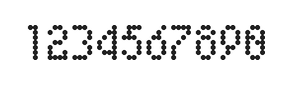 4×7数字点阵字体 ddN47AA1906