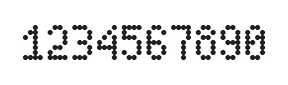 4×7数字点阵字体 ddN47AA1908