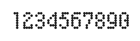 4×7数字点阵字体 ddN47AA1912