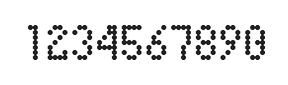 4×7数字点阵字体 ddN47AA1913