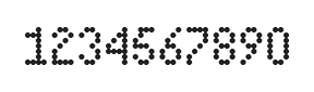 4×7数字点阵字体 ddN47AA1914