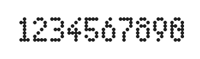 4×7数字点阵字体 ddN47AA1922