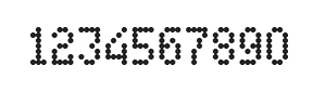 4×7数字点阵字体 ddN47AA1924