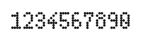 4×7数字点阵字体 ddN47AA1926