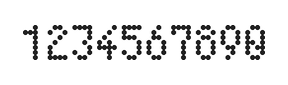 4×7数字点阵字体 ddN47AA1927