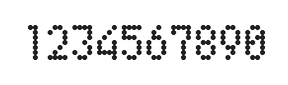 4×7数字点阵字体 ddN47AA1929