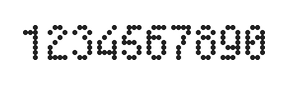 4×7数字点阵字体 ddN47AA1931