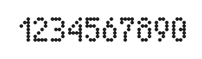 4×7数字点阵字体 ddN47AA1934