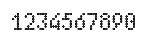 4×7数字点阵字体 ddN47AA1935