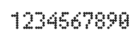 4×7数字点阵字体 ddN47AA1936