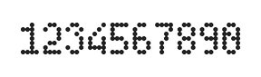 4×7数字点阵字体 ddN47AA1938