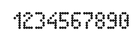 4×7数字点阵字体 ddN47AA1942