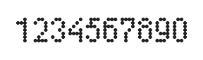 4×7数字点阵字体 ddN47AA1943