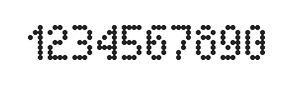 4×7数字点阵字体 ddN47AA1944