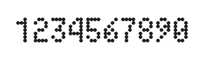 4×7数字点阵字体 ddN47AA1946
