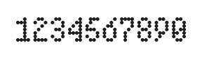 4×7数字点阵字体 ddN47AA1949