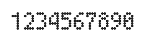 4×7数字点阵字体 ddN47AA1952