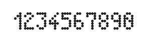 4×7数字点阵字体 ddN47AA1955