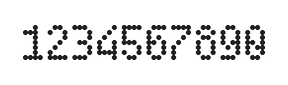 4×7数字点阵字体 ddN47AA1963