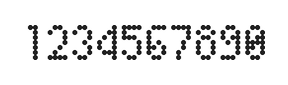 4×7数字点阵字体 ddN47AA1964