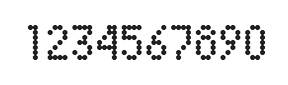 4×7数字点阵字体 ddN47AA1965