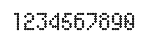 4×7数字点阵字体 ddN47AA1970