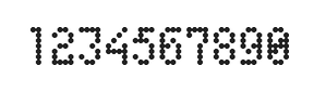 4×7数字点阵字体 ddN47AA1971