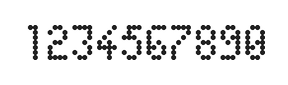4×7数字点阵字体 ddN47AA1975
