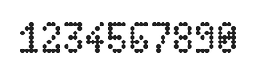 4×7数字点阵字体 ddN47AA1976