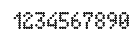 4×7数字点阵字体 ddN47AA1977