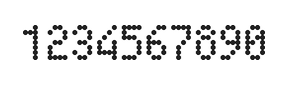 4×7数字点阵字体 ddN47AA1981