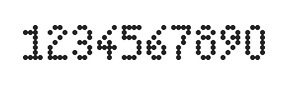 4×7数字点阵字体 ddN47AA1982