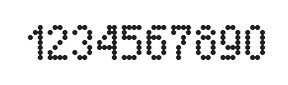 4×7数字点阵字体 ddN47AA1983