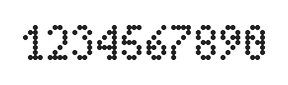 4×7数字点阵字体 ddN47AA1985