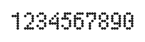 4×7数字点阵字体 ddN47AA1987
